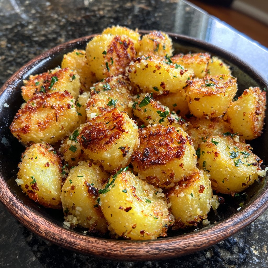 Crispy Airfryer Garlic Potatoes