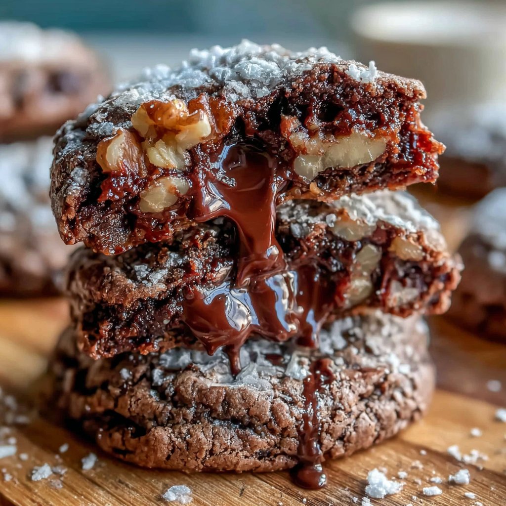 Walnut Brownie Cookies Surprise