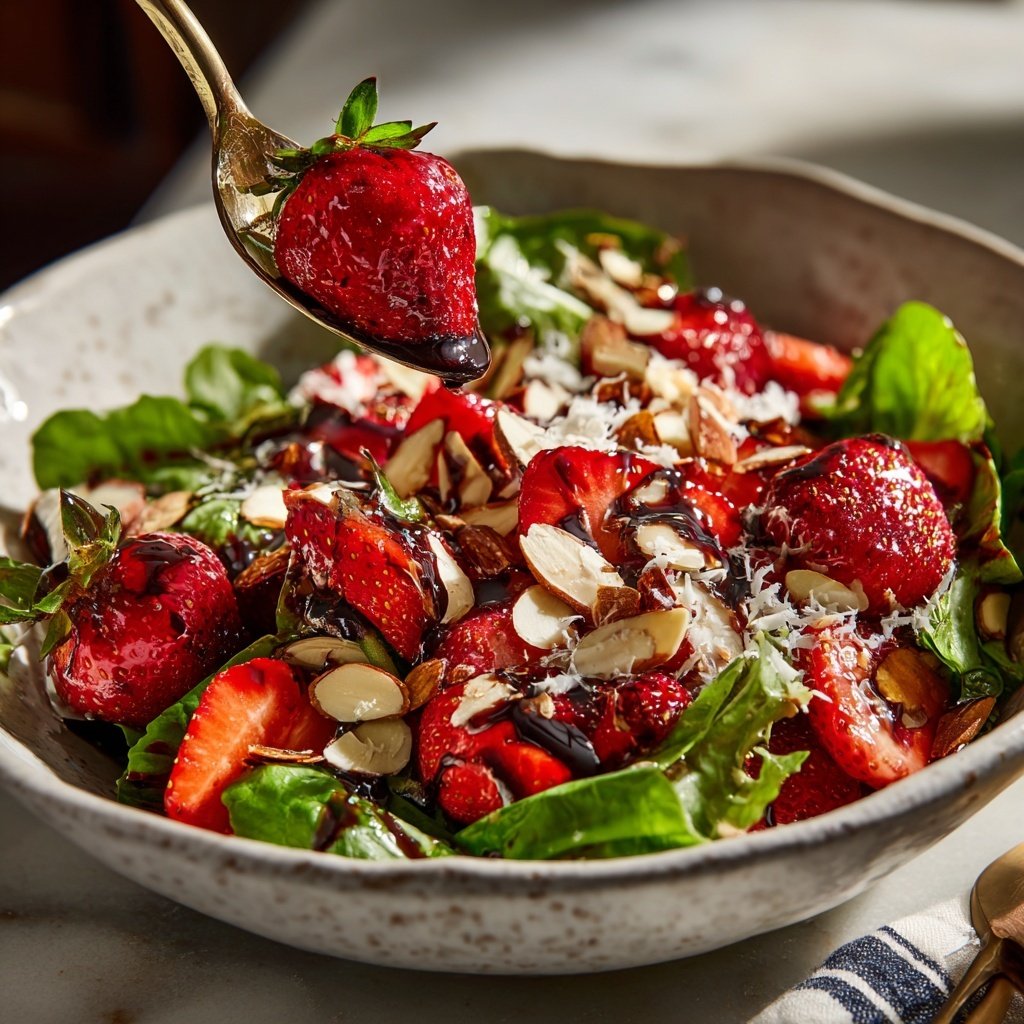 Balsamic Strawberry Salad with Almonds