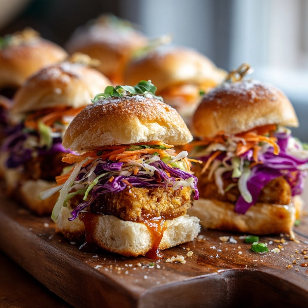 Mini Tofu and Cabbage Sliders