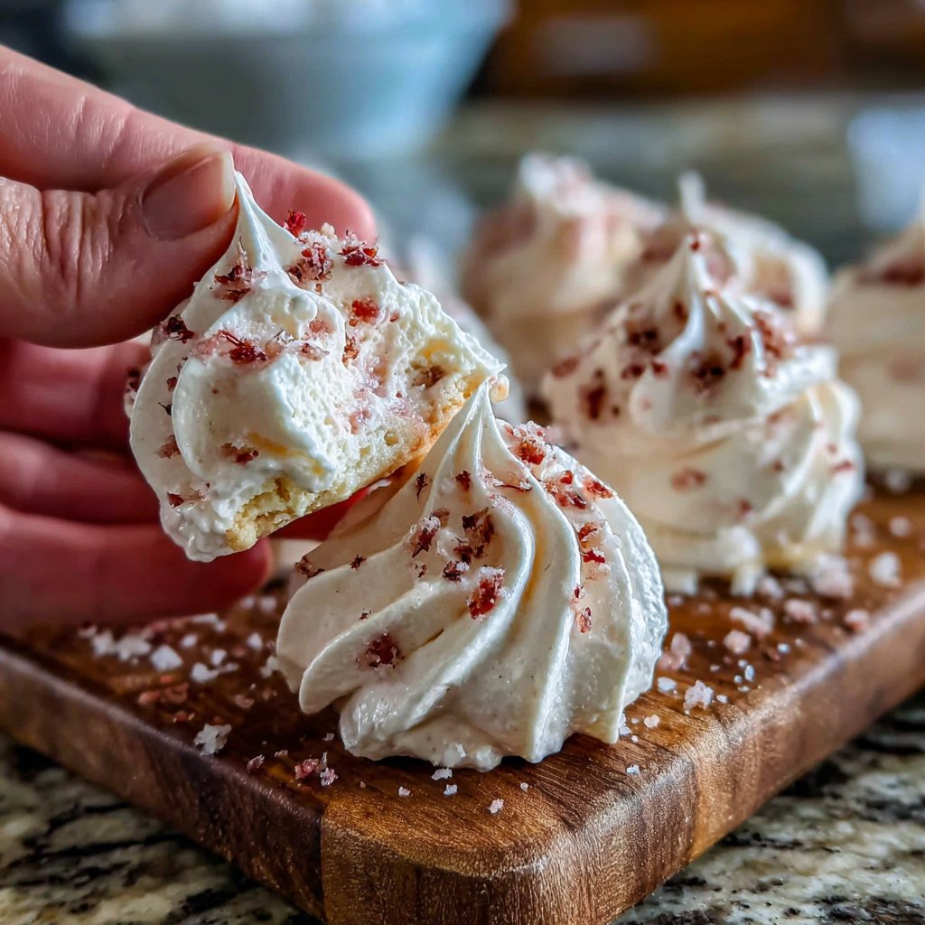 Raspberry-Rose Meringue Kisses