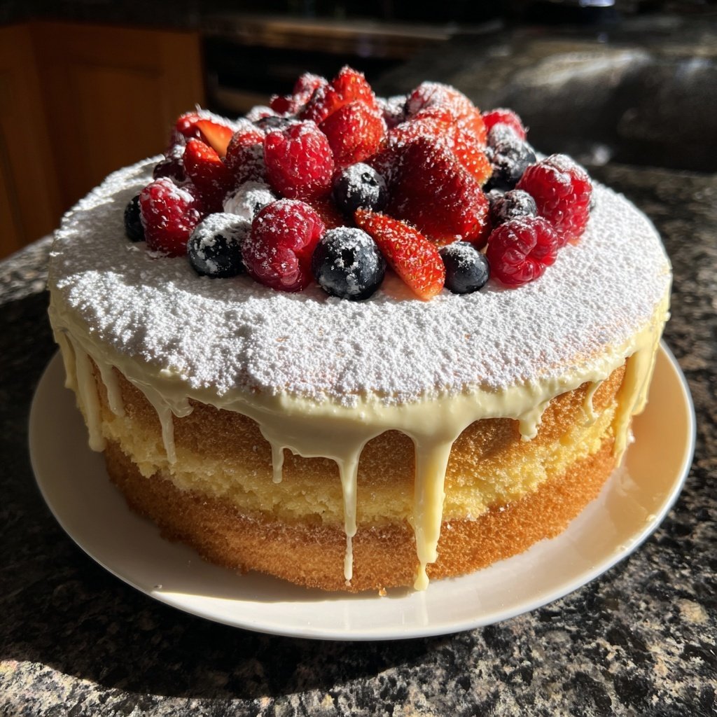 Dessert Vanilla Sponge Cake