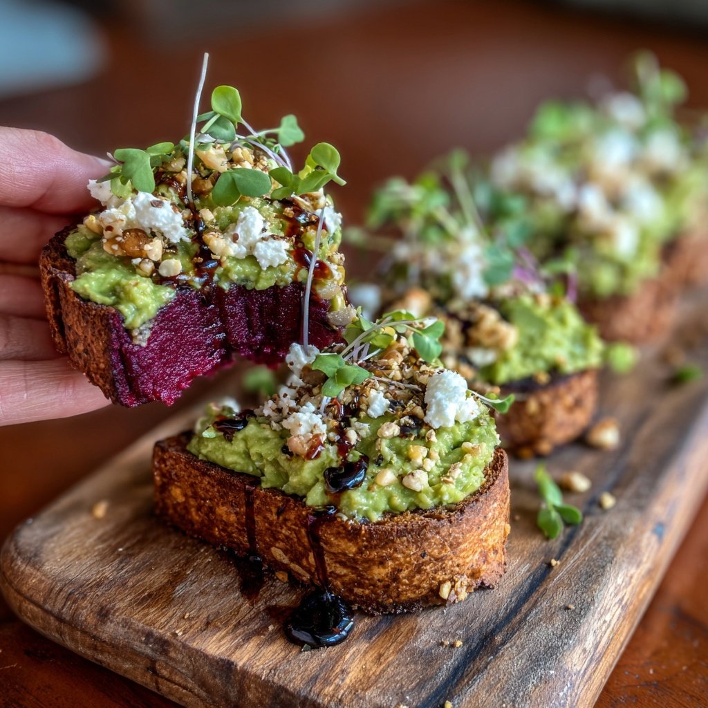 Creamy Avocado Beet Toast
